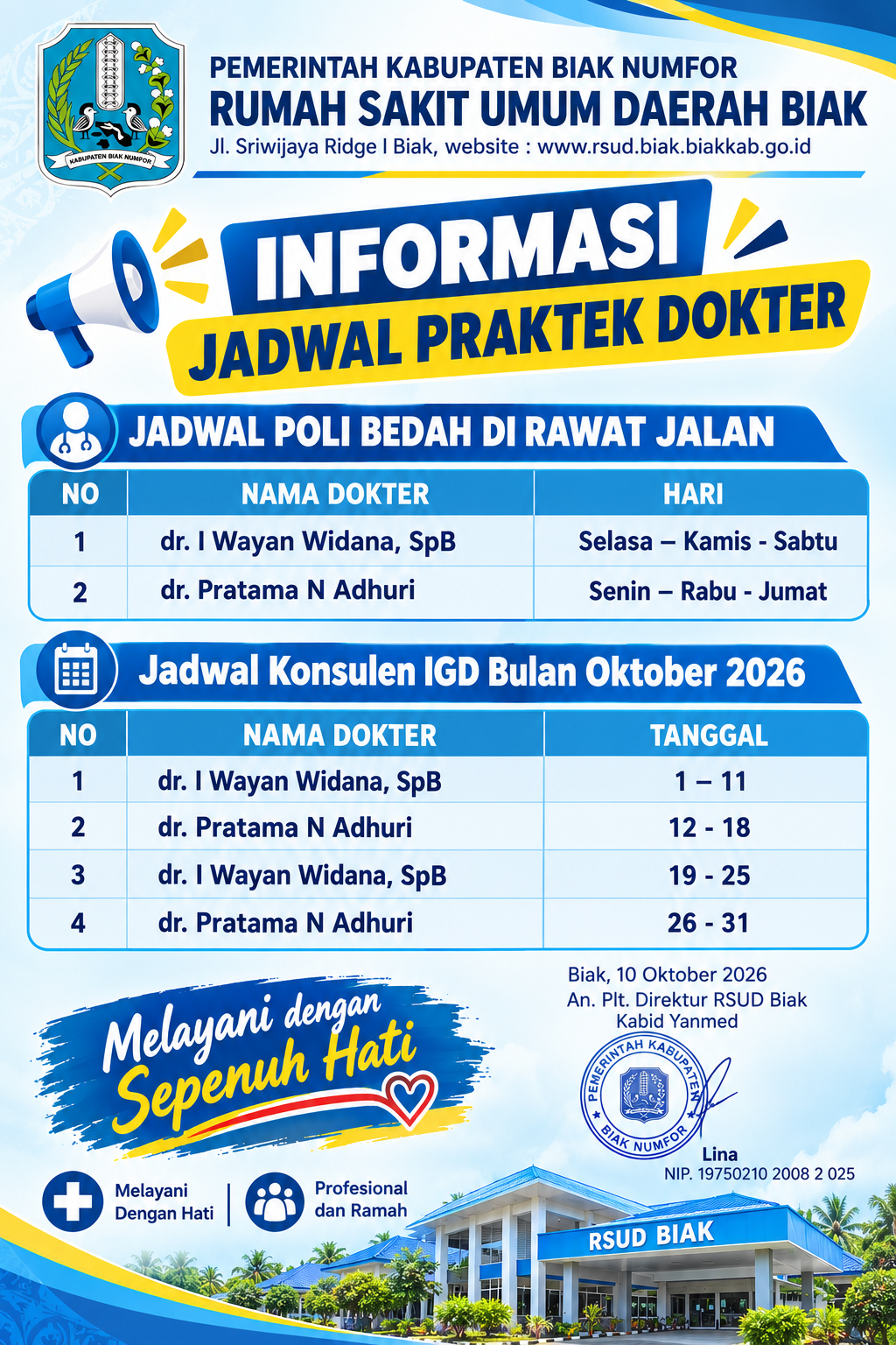 Jadwal Dokter Spesialis Bedah
