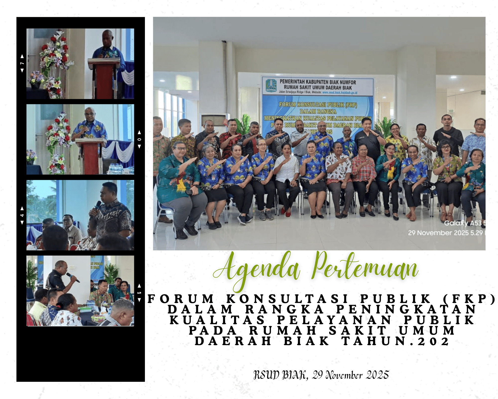 Kegiatan Forum Konsultasi Publik (FKP) di RSUD Biak